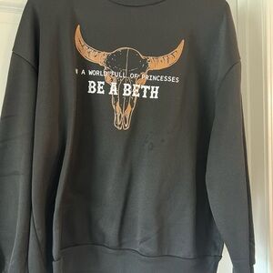 Be a Beth Black Crewneck Sweater